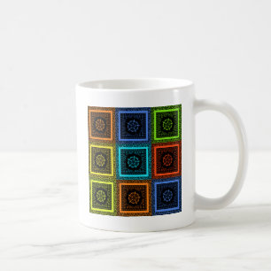 African Chequered Pattern Art Print Coffee Mug