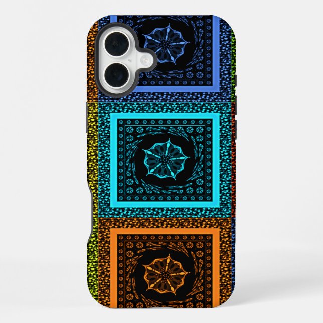 African Chequered Pattern Art Print iPhone Case (Back)