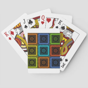 African Chequered Pattern Art Print Playing Cards