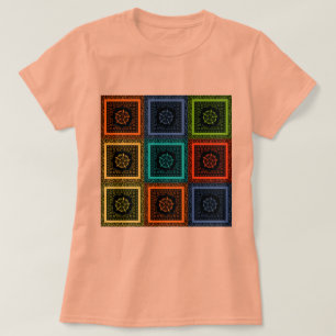 African Chequered Pattern Art Print T-Shirt