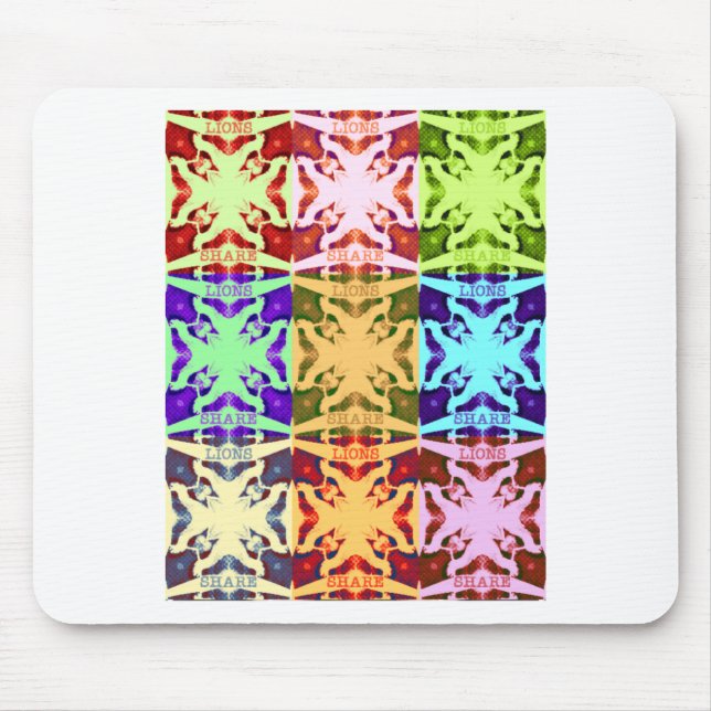 African Chequered Pop art Culture colourful patter Mouse Pad (Front)