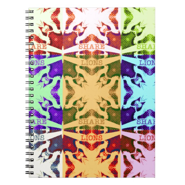 African Chequered Pop art Culture colourful patter Spiral Notebook (Front)