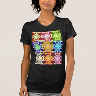 African Chequered Pop art Culture colourful patter T-Shirt