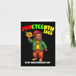 African Child Boy And Girl Is My Independence Day  Card