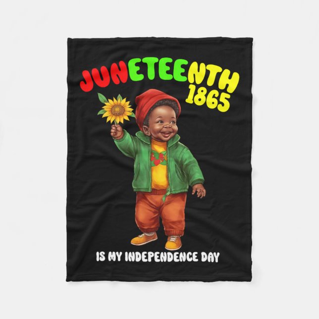 African Child Boy And Girl Is My Independence Day  Fleece Blanket (Front)