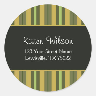 African Citrus and Black Striped Address Labels