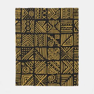 African clash: ethnic tribal seamless. fleece blanket
