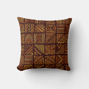 African clash seamless pattern in ethnic tribal st cushion