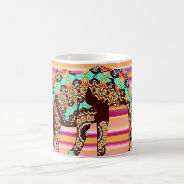 African Colourful Elephant Stripe Mug (Center)