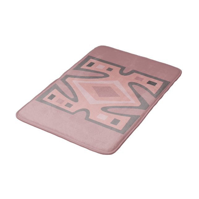 African colourful modern pattern bath mat (Angled)