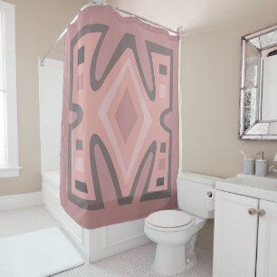 African colourful modern pattern shower curtain