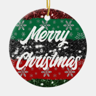 African colours christmas Tree Ornaments, Christma Ceramic Tree Decoration