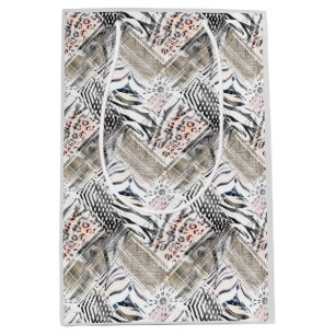 African, combo, skin, tiger, Jaguar, spotted, Medium Gift Bag