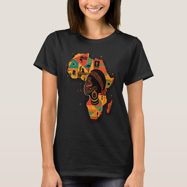African Continent Black History T-Shirt (Front)