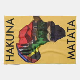 African Continent Customise Product Tea Towel