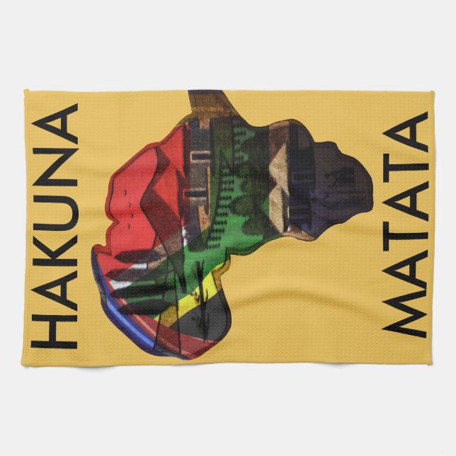 African Continent Customise Product Tea Towel (Horizontal)
