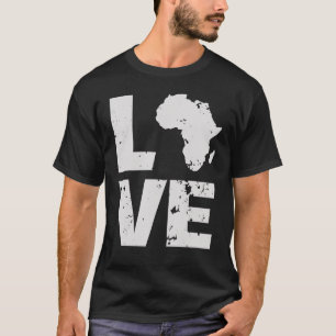 African Continent Map I Love Africa T-Shirt