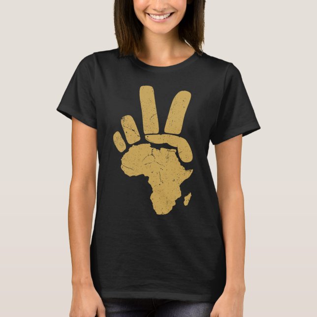 African Continent Peace African Pride Black Histor T-Shirt (Front)