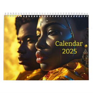 African couple art Calendar