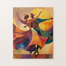 African Couple Dancing Art Print 