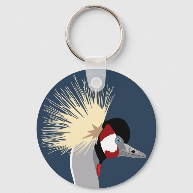 African Crane Key Chain (Front)