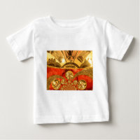 African Cultural Art: Rich Golden Red Design