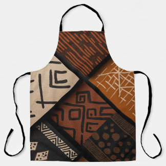 African culture designs on diagonal shapes apron