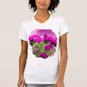 African Daisies With Wall Purple Watercolor T-Shirt