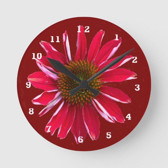 African Daisy Acrylic Wall Clock (Front)