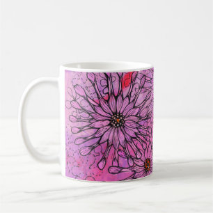 African Daisy Cape Daisies Pink Flowers Floral Art Coffee Mug