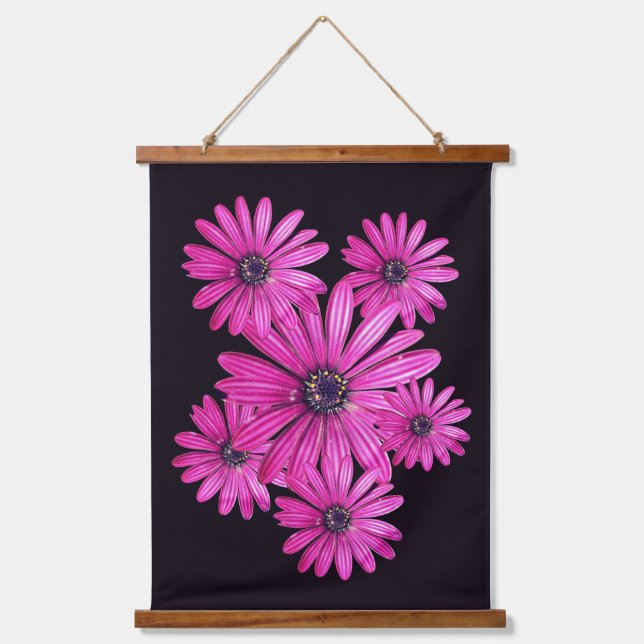 African Daisy Flower Art Hanging Tapestry (Front)