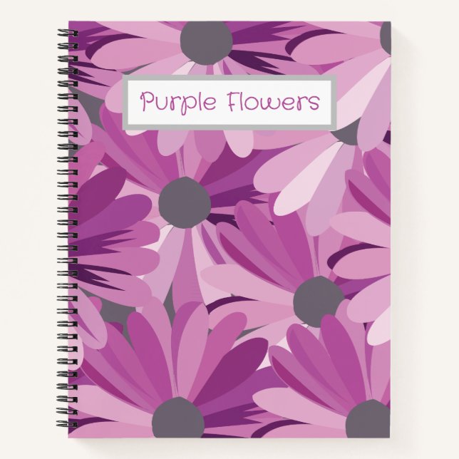 African Daisy Flower Personalised Notebook (Front)
