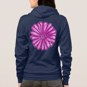 African Daisy Flower, Realistic Illustration Hoodie
