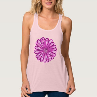 African Daisy Flower, Realistic Illustration Singlet
