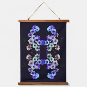 African Daisy Flowers Abstract   Hanging Tapestry