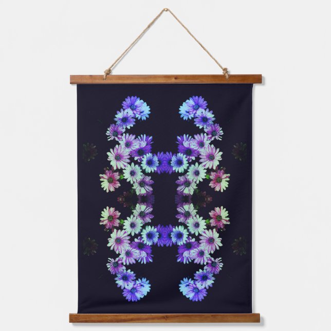 African Daisy Flowers Abstract   Hanging Tapestry (Front)