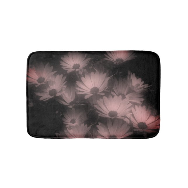 African Daisy Flowers Black White High Contrast  Bath Mat (Front)