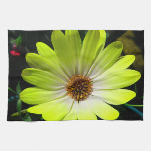 African Daisy Fluorescent Yellow Kitchen Towel