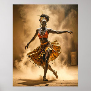 African Dancer Poster