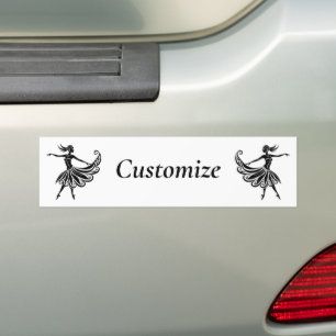 African Dancer Silhouette Art Thunder_Thunder_Cove Bumper Sticker