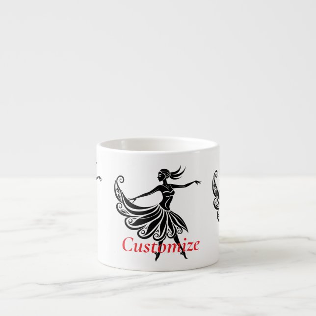 African Dancer Silhouette Art Thunder_Thunder_Cove Espresso Cup (Front)