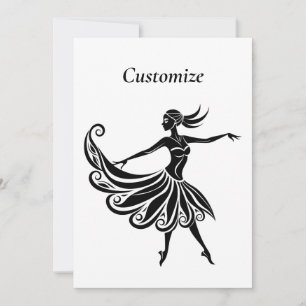 African Dancer Silhouette Art Thunder_Thunder_Cove Invitation