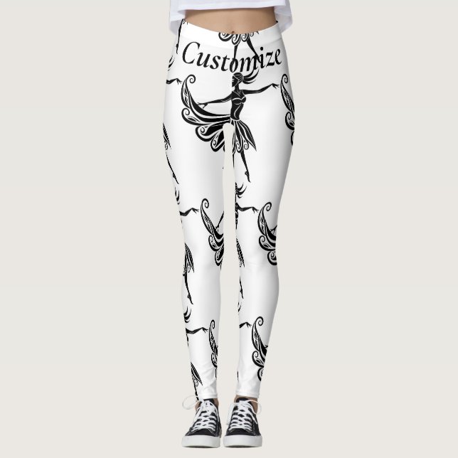 African Dancer Silhouette Art Thunder_Thunder_Cove Leggings (Front)