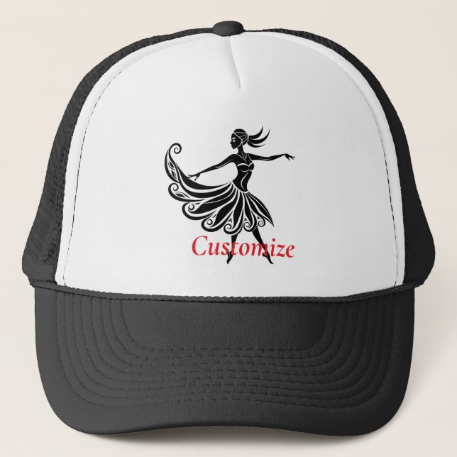 African Dancer Silhouette Art Thunder_Thunder_Cove Trucker Hat (Front)