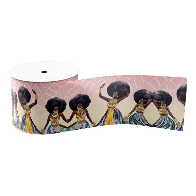 African Dancers Grosgrain Ribbon (Spool)