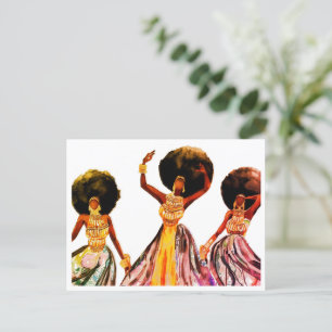 AFRICAN DANCERS POSTCARD