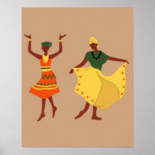 African Dancers Poster