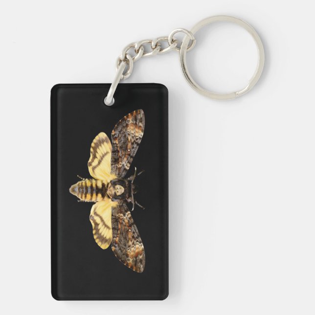 african death head moth butterfly insect Acheronti Key Ring (Back)