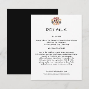 African Decor Wedding Information Guest Enclosure Card