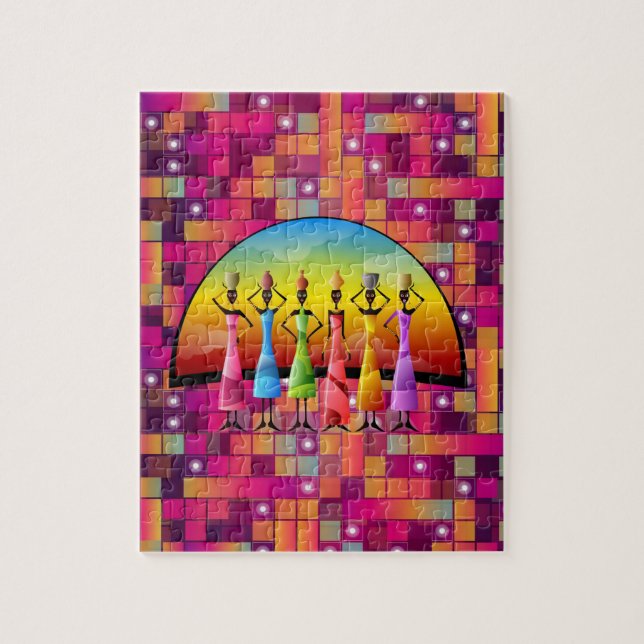 African Decorative Jigsaw Puzzle (Vertical)